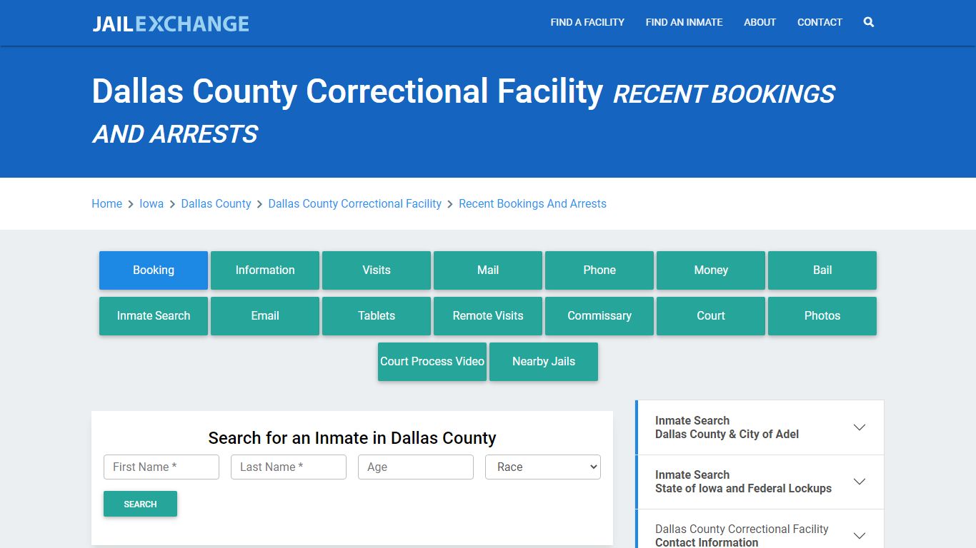 Dallas County Correctional Facility IA Recent Arrests and Bookings