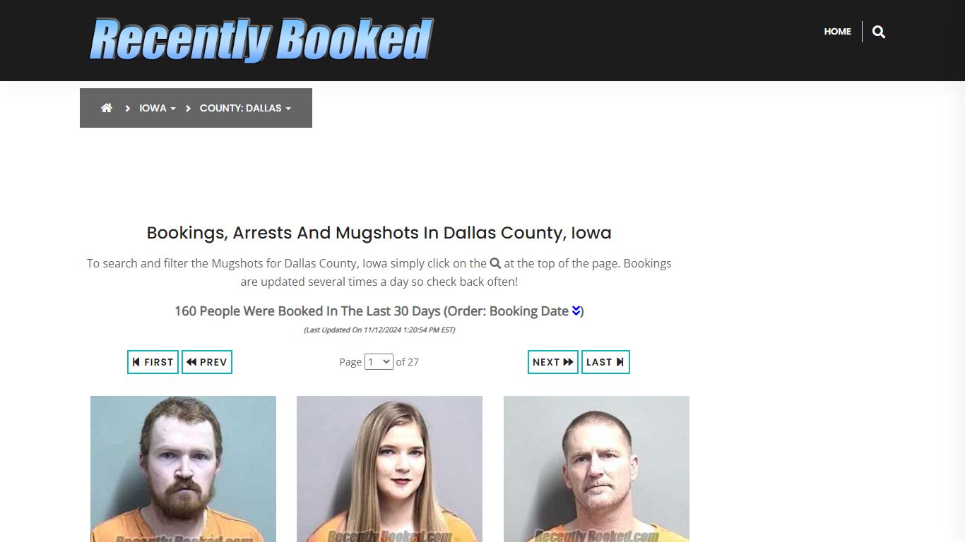 Bookings, Arrests and Mugshots in Dallas County, Iowa - Recently Booked