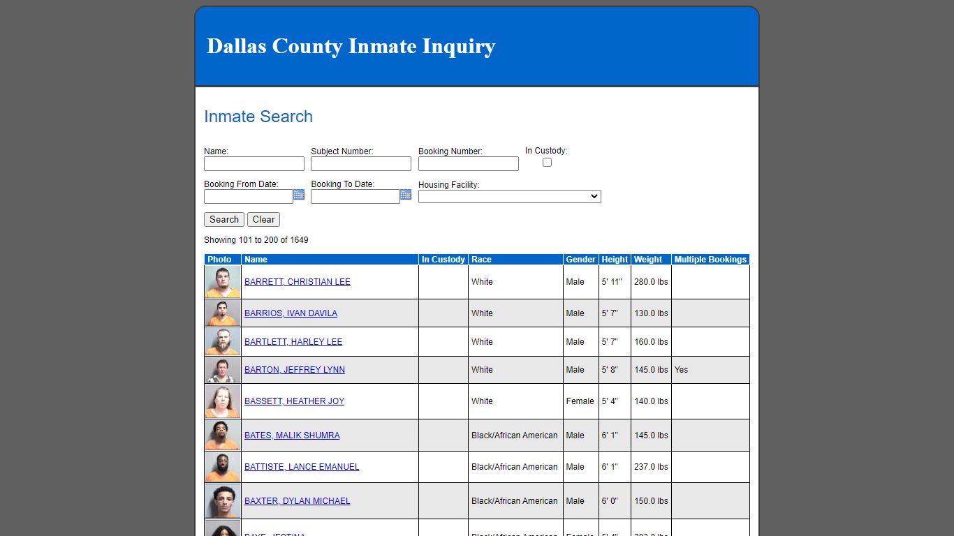 Inmate Search - Dallas County, Iowa