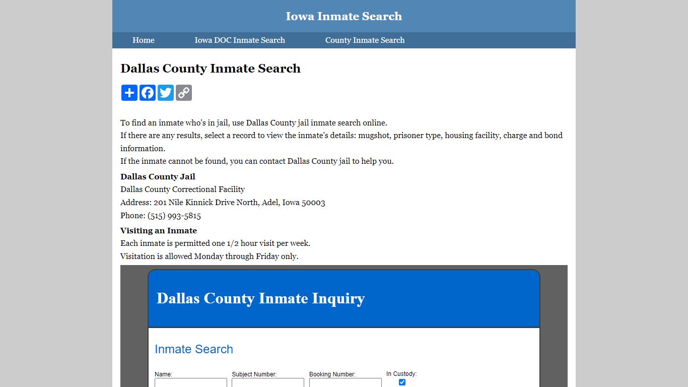 Dallas County Inmate Search