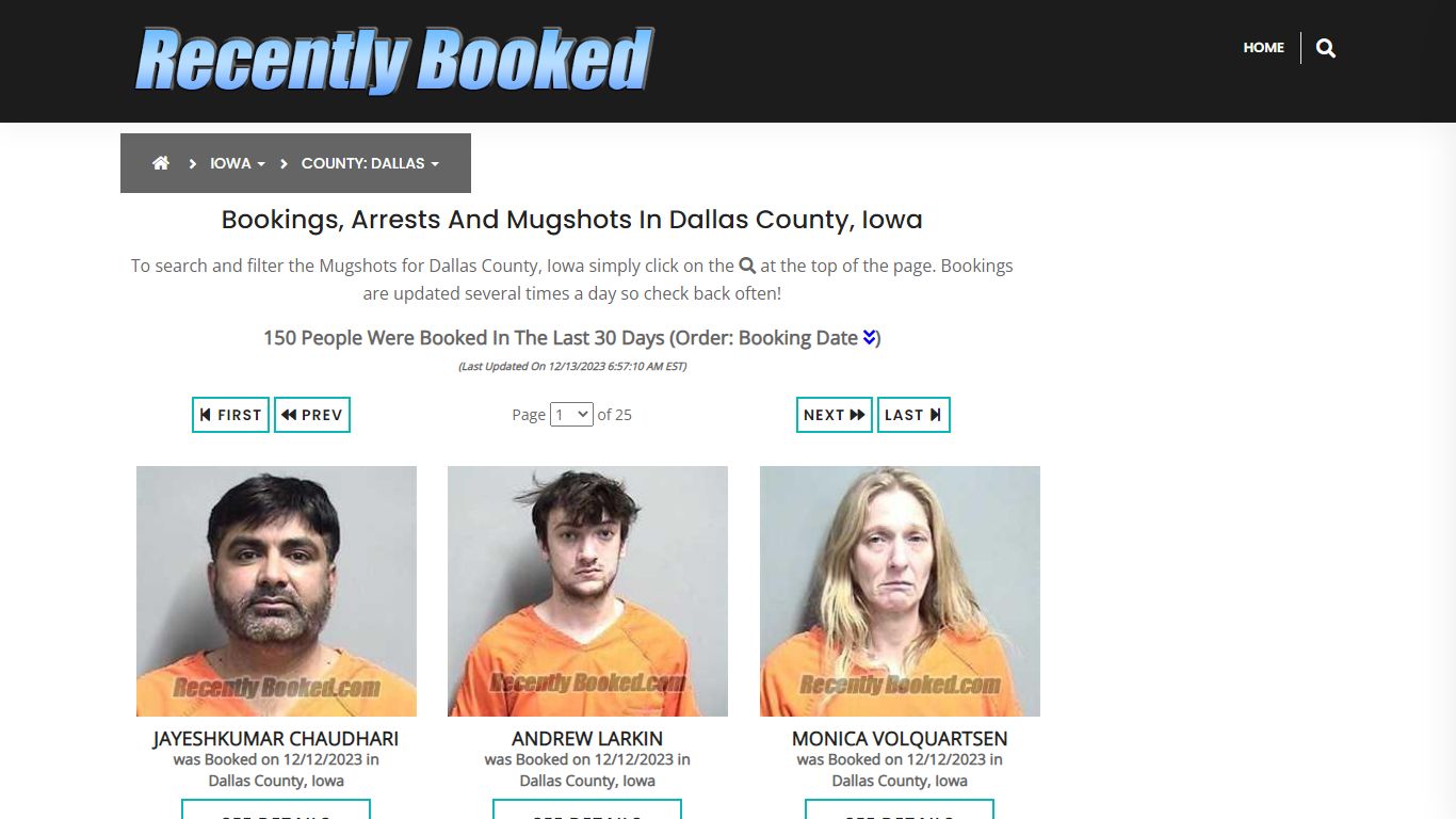 Recent bookings, Arrests, Mugshots in Dallas County, Iowa - Recently Booked